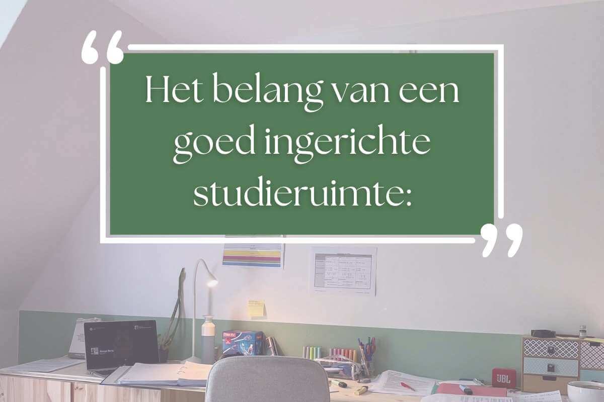 Ingerichte studieruimte bureau tiener